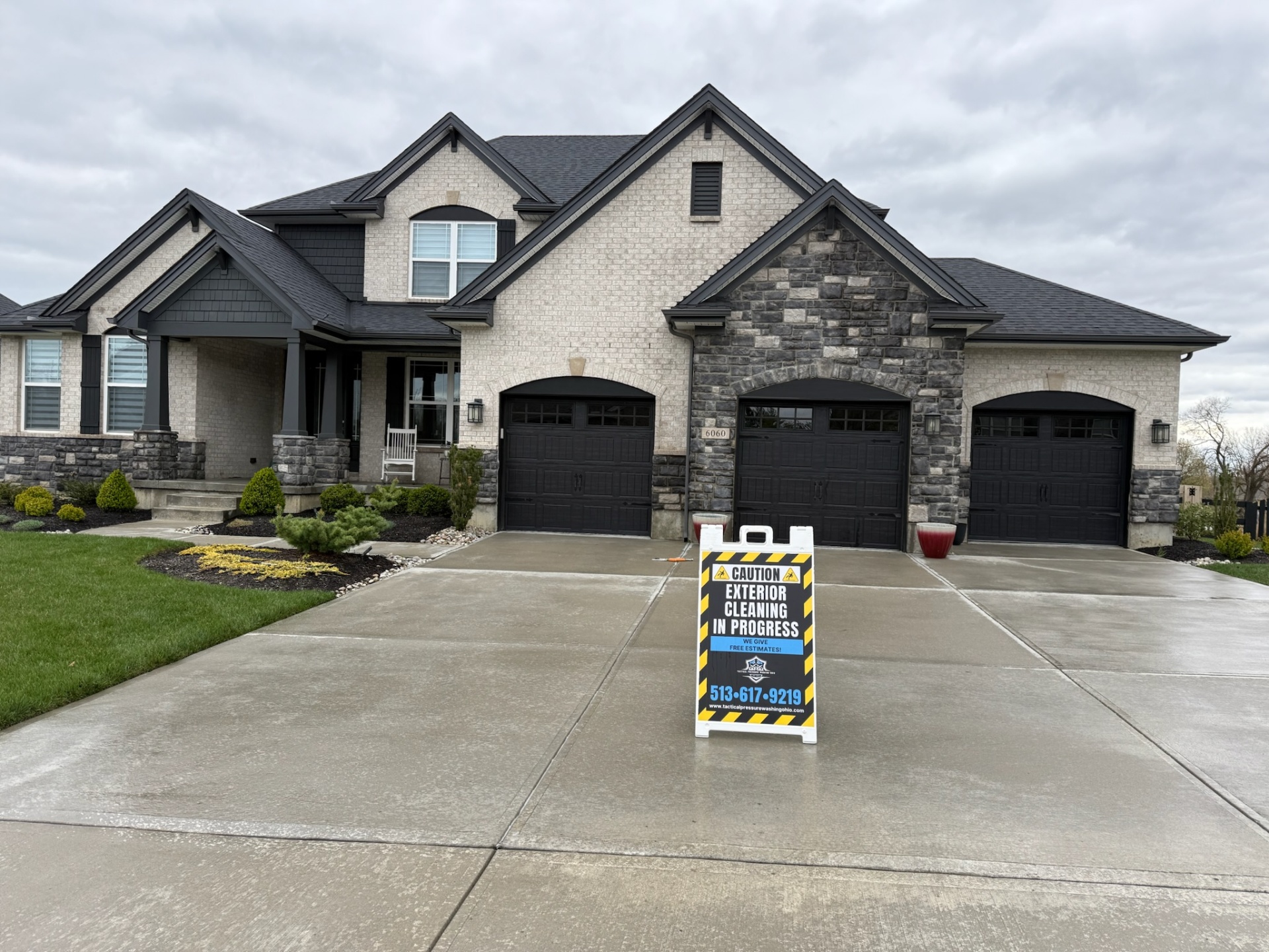 Tactical Pressure Washing on the job in Hamilton Ohio